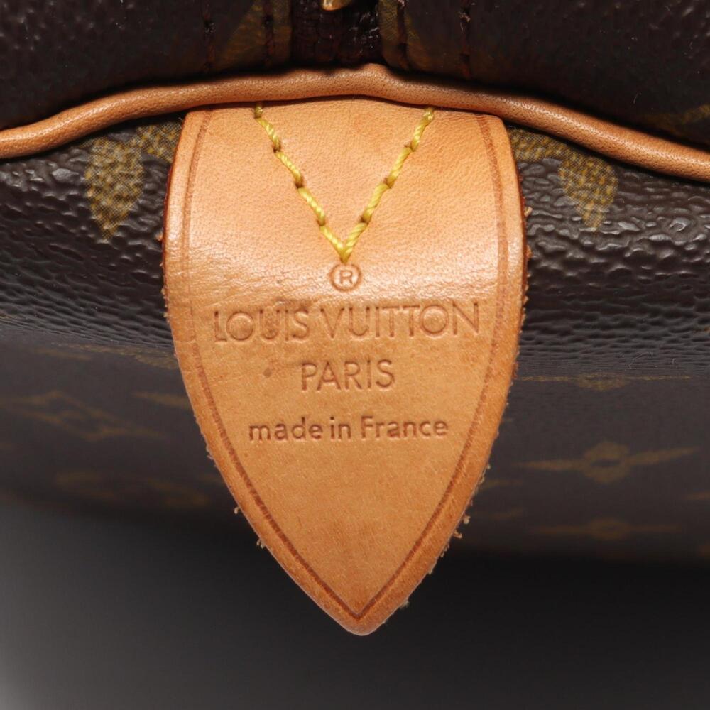 LOUIS VUITTON Authentic Brown Monogram Leather Keepall 55 Boston Bag - Picture 4 of 13